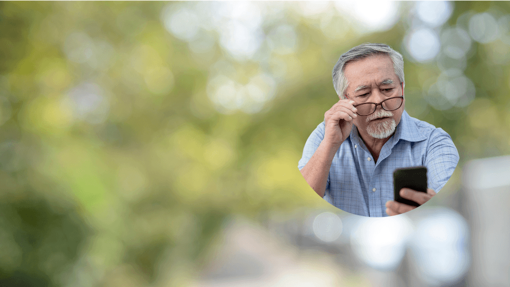 Bild: Schlecht sehen im Alter